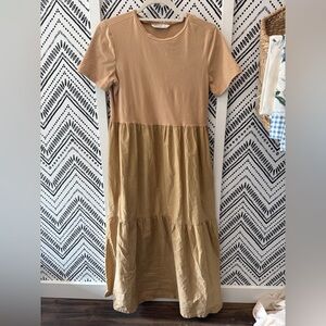 Elegant Tan Women's Dress